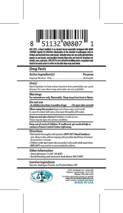 236 mL Label (Avo 3071 Ultra Clean Hand Sanitizer Liquid Labels 8oz 2 4 29 2020)